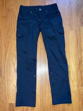 Kuhl FreeFlex Roll-up Pant Black Straight-Leg Cargo Hiking Pants - Size 4